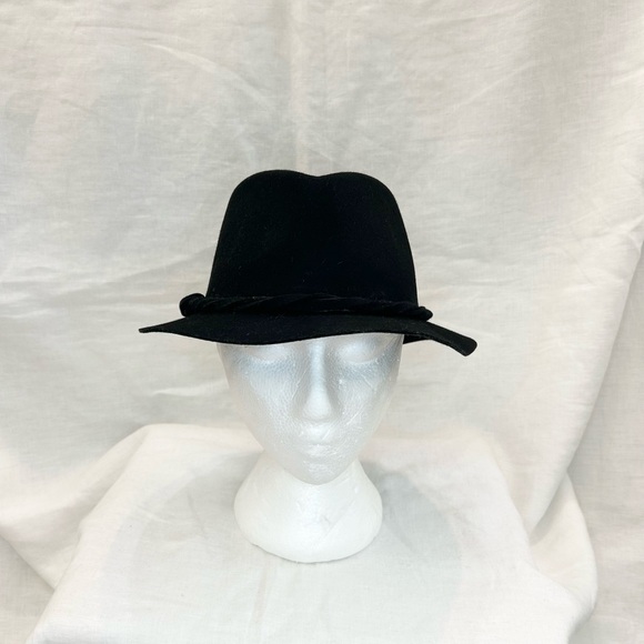 Urban Outfitters Staring at Stars Black Wool Fedora Panama Hat - Picture 9 of 14